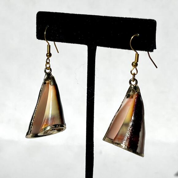 Drop Golden sea Shell Earrings Shell Earrings Jewerly Gifts - Picture 1 of 9
